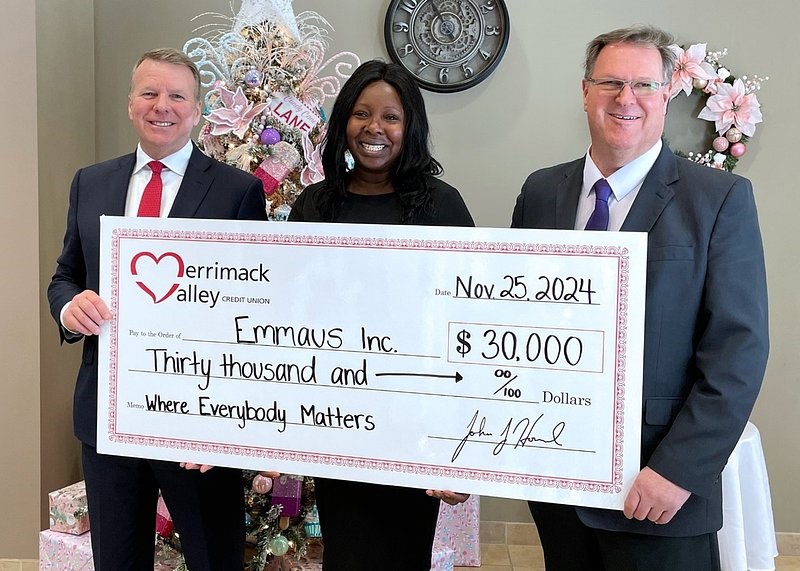 MVCU President & CEO John J. Howard and Vice President of Strategic Planning and Administration Eunice Zeigler and Emmaus Vice President of Operations Al Hanscom